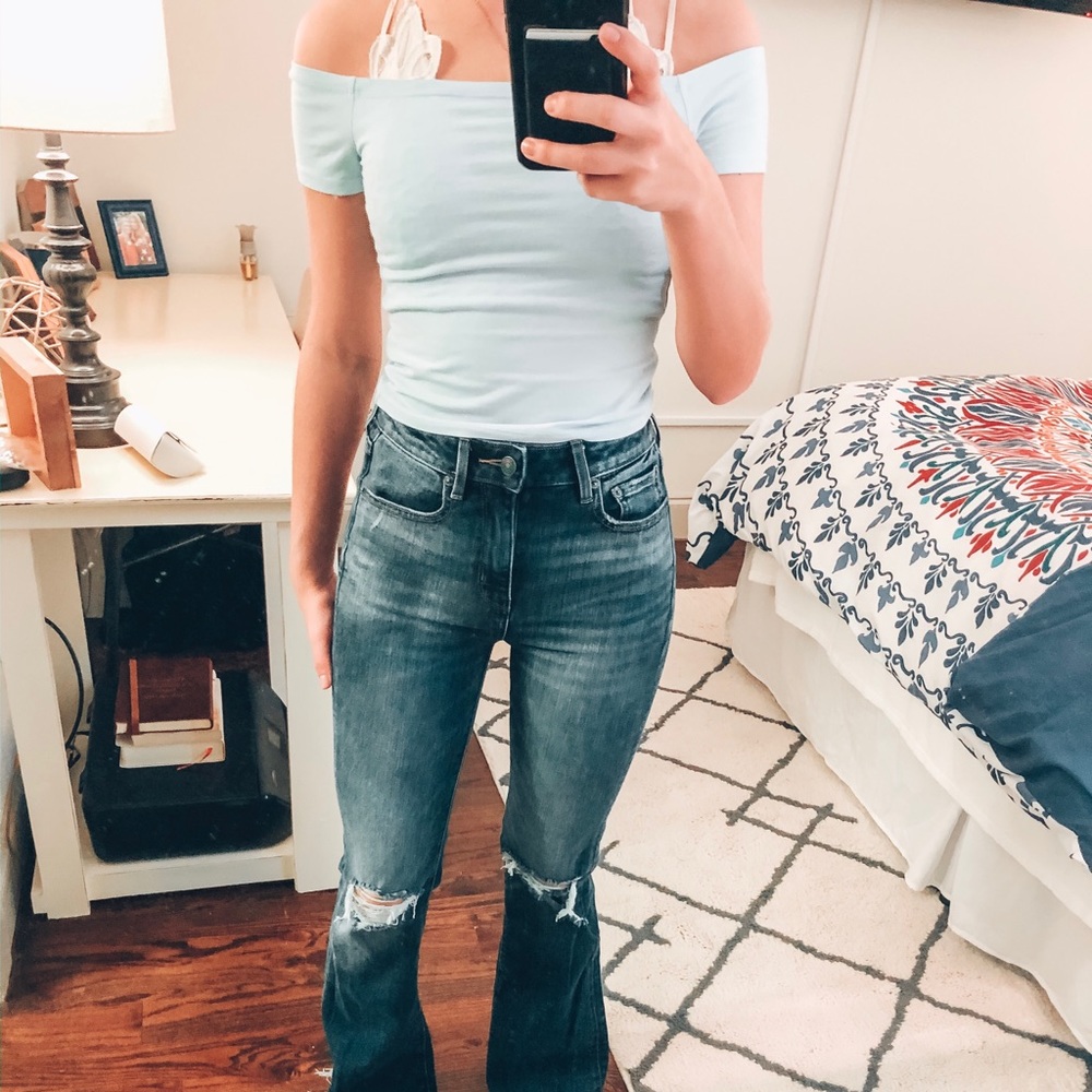 pacsun off the shoulder crop top